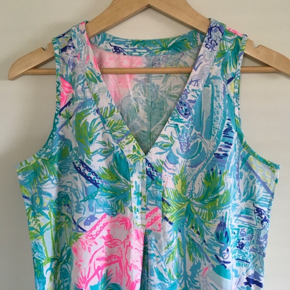 Lilly Pulitzer Bohemian Queen Amina Swing Dress Sz S Pima Cotton Hard To Find - Picture 2 of 16